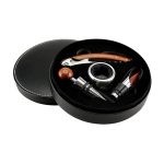 Set de Vino de PU Negro