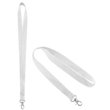 Lanyard Simple Liso Blanco