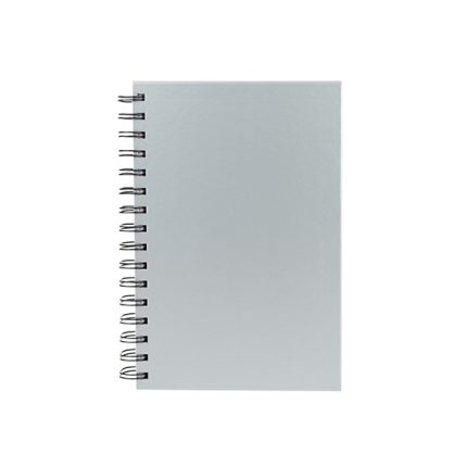 Cuaderno matemáticas tapa dura plateada